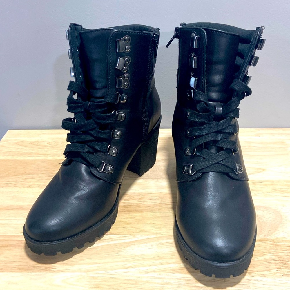 Heeled Combat Boots